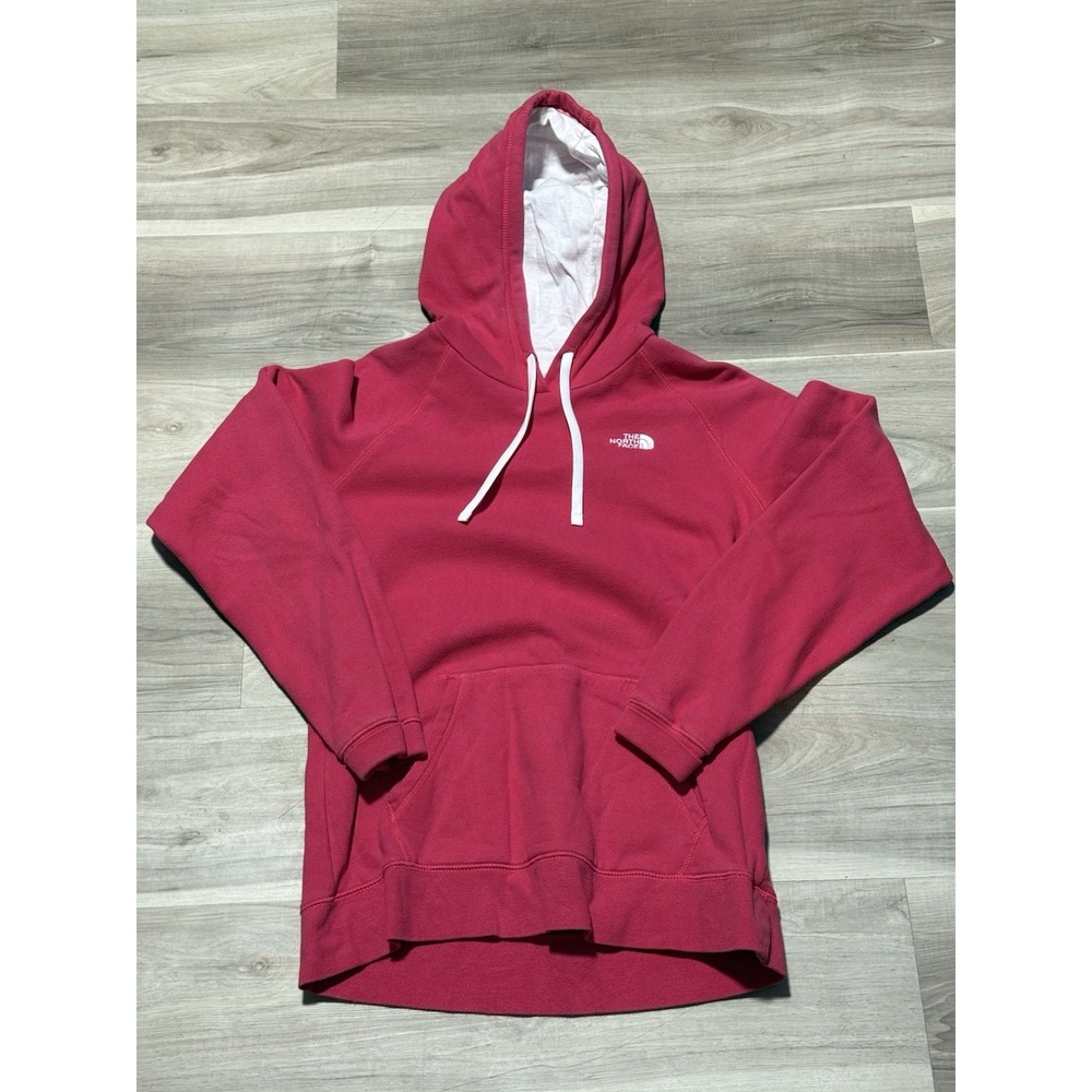 The North Face Women's Pink Pullover Hoodie Fleece Cotton Blend Size L